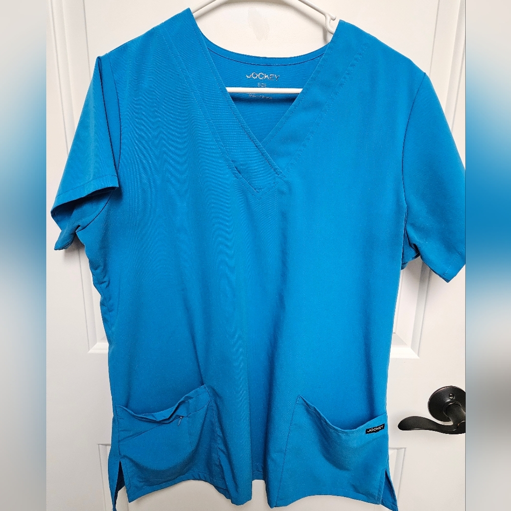 Women's jockey Blue scrub top